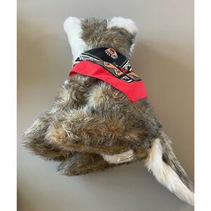 Kathys Kreations Plush Coyote Howling Wolf Large 29” EUC 1983 USA Bandana